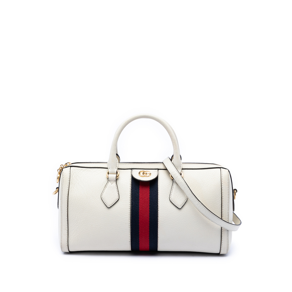 Pre-Loved Gucci Medium Calfskin Web Ophidia Top Handle Bag - Picture 1 of 6
